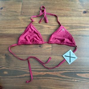NWT Boutine LA maroon bikini top, size Large